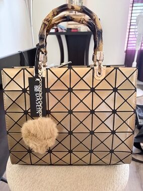 Geometric Panel Design Purse